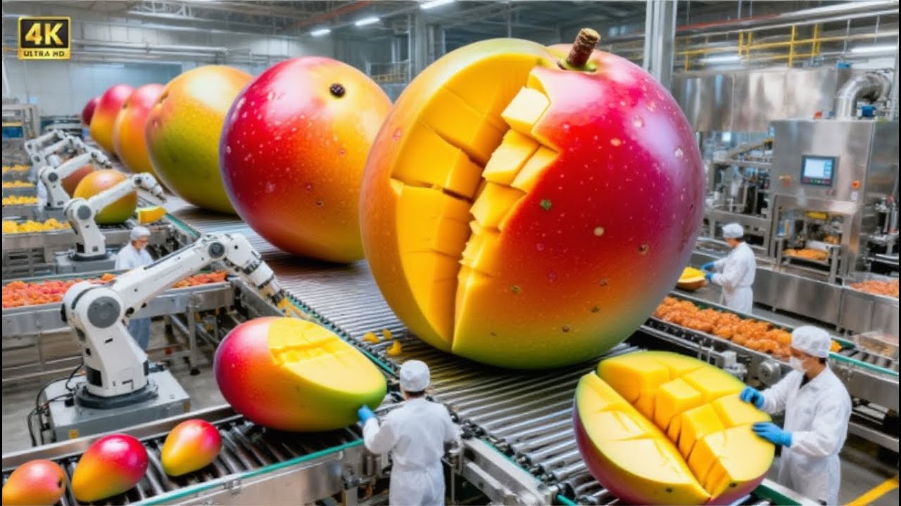 Inside a Modern Mango Processing Factory: From Fresh Mangoes to Perfect Products (Full Process)