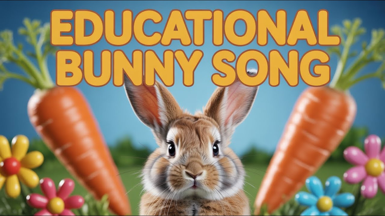 Bunny Song for Babies | Cute Rabbit Nursery Rhyme and Kids Songs with Happy Bunny Dance