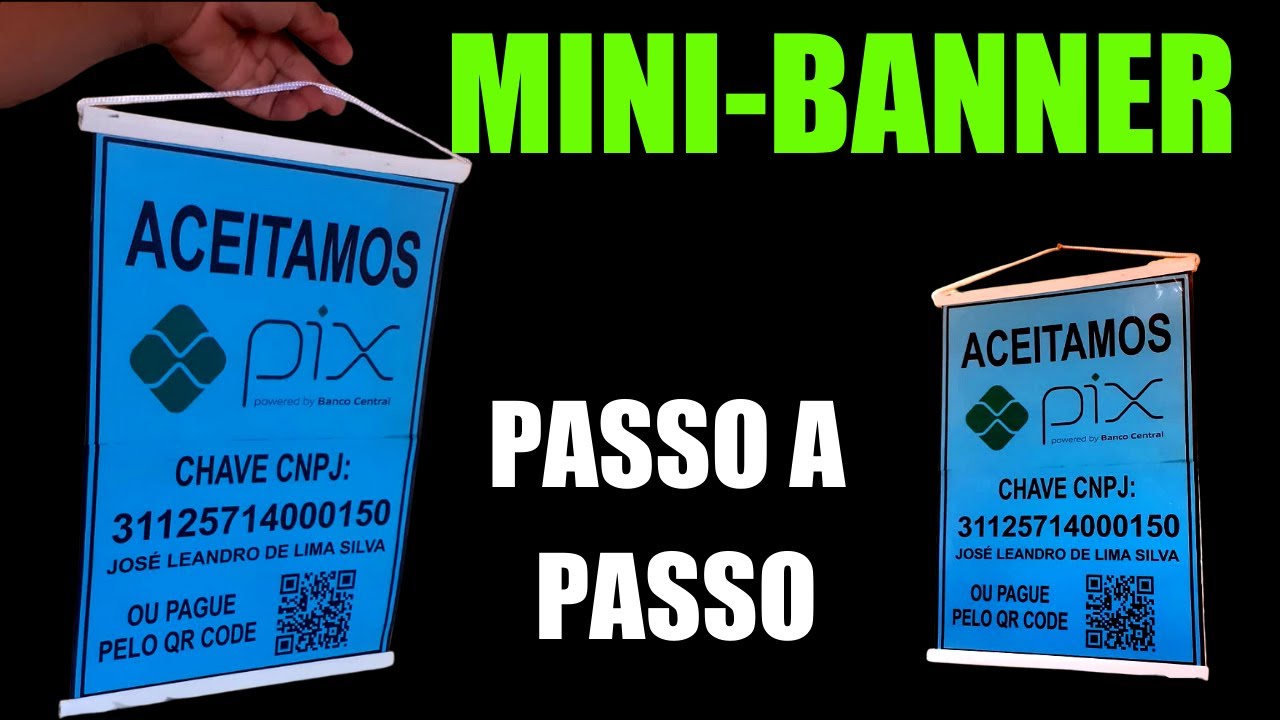 COMO FAZER MINI BANNER DE PAPEL / como fazer a arte e como imprimir