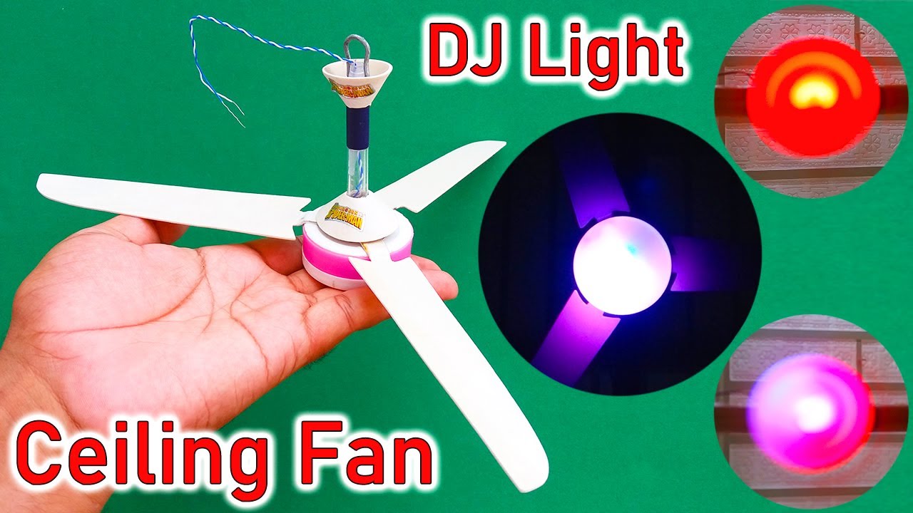 How To Make A DJ Light Ceiling Fan | DJ Light Ceiling Fan | DC 12v Ceiling Fan | DJ Light Fan | Fan