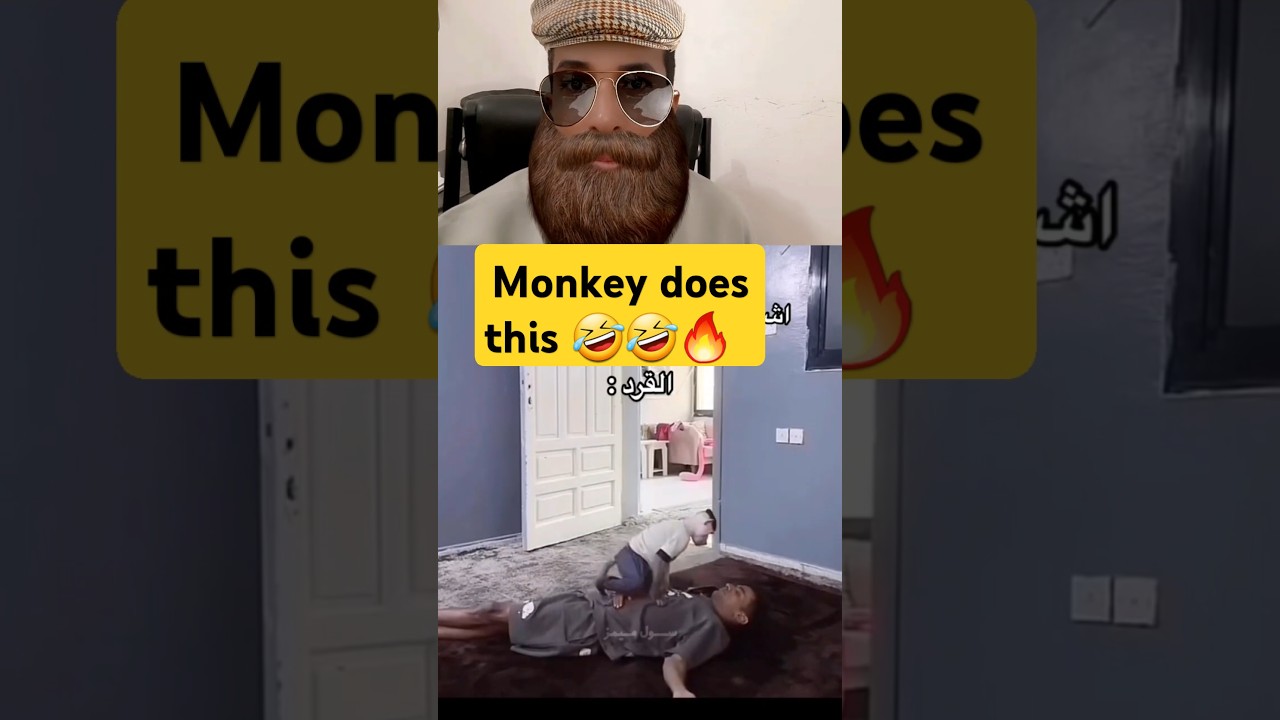 crazy monky 🤣🤣🔥.....#funny  #arabreaction #entertainment #react