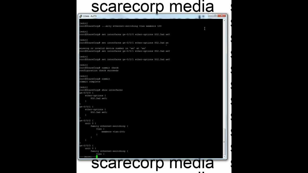 Juniper EX2200 lesson (LACP)