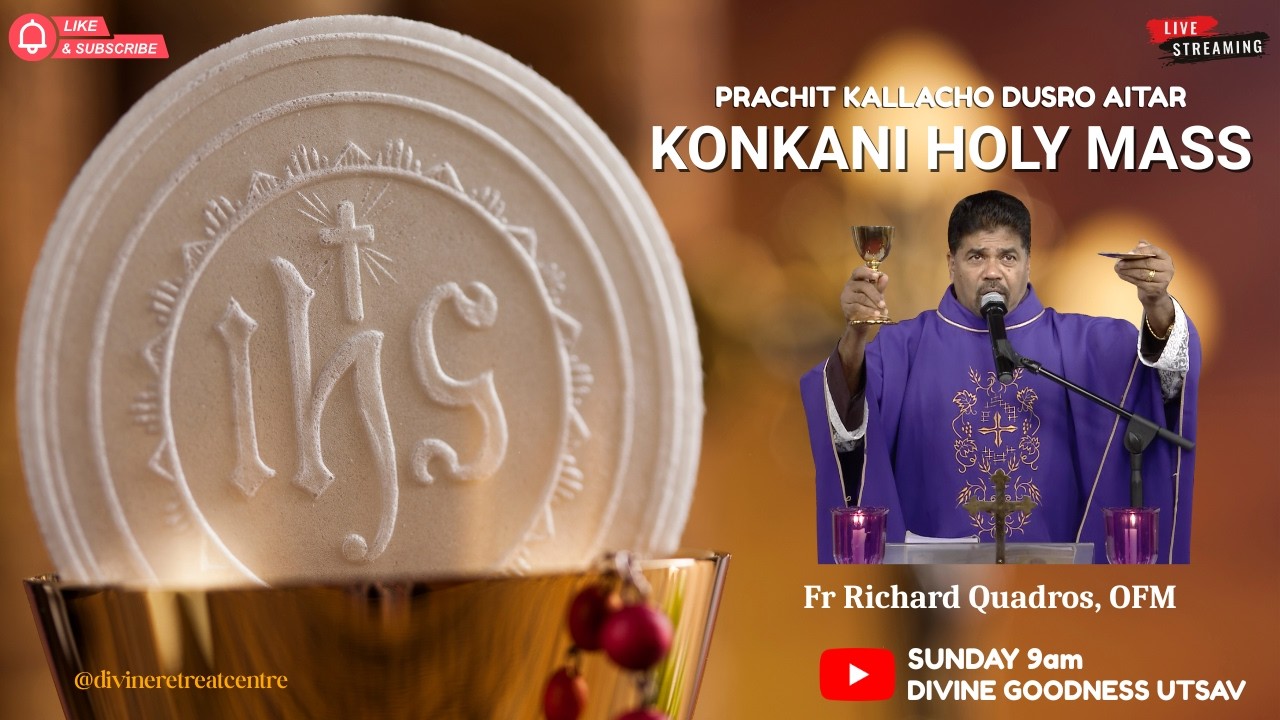 Holy Mass Konkani Live | Fr Richard Quadros, OFM | 01 Mar 26 | Divine Retreat Centre | Divine Utsav