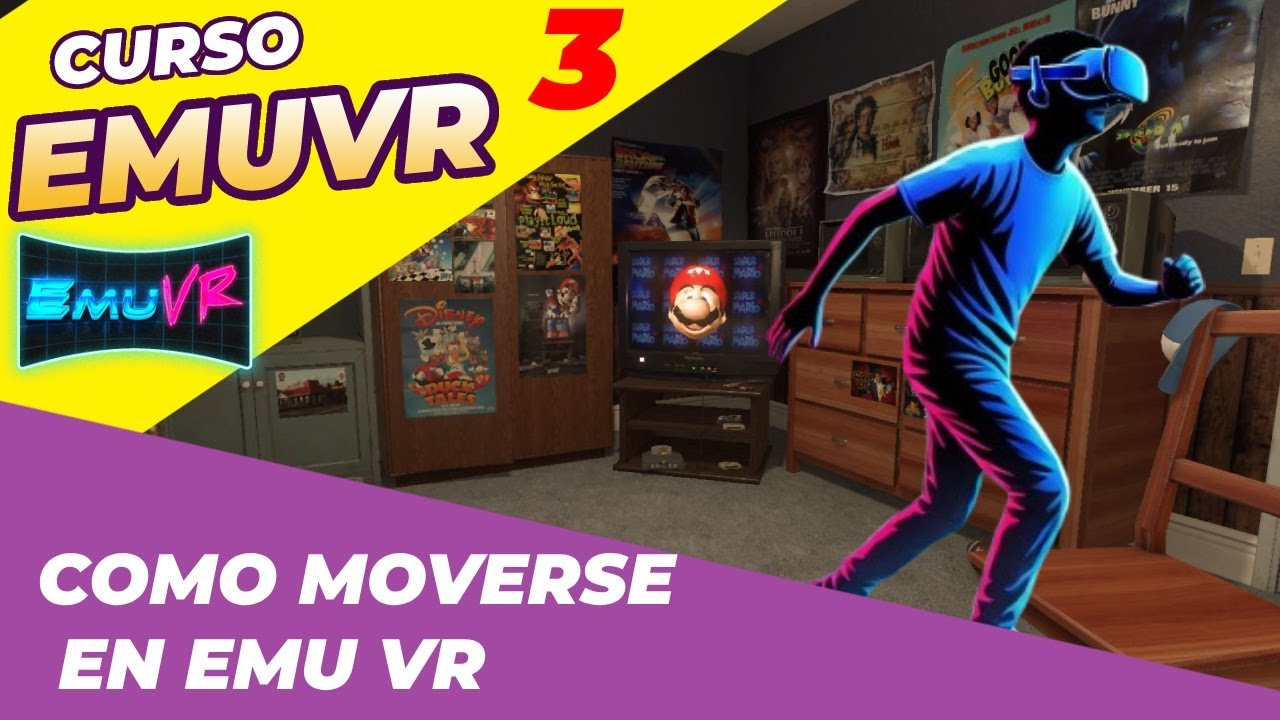 ✅ Tutorial EmuVR Parte 3: Como Caminar y Moverse en la Habitacion Virtual Locomotion rotation