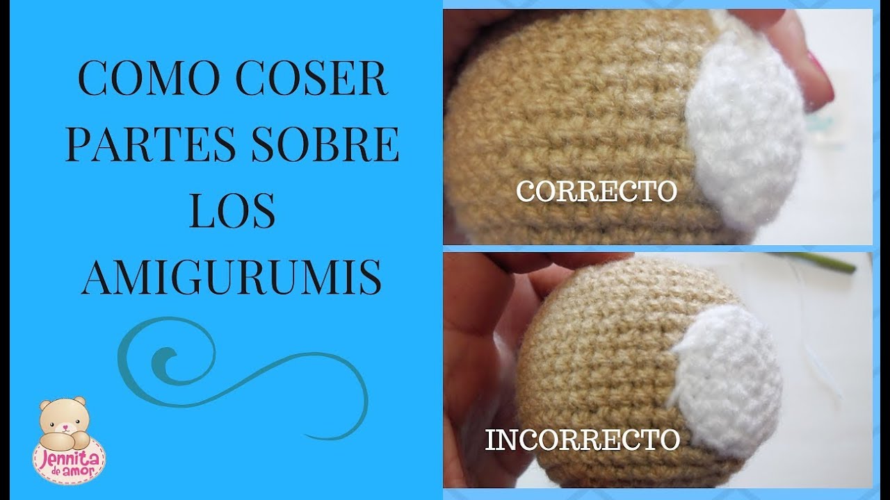 COMO COSER PARTES SOBRE LOS AMIGURUMIS