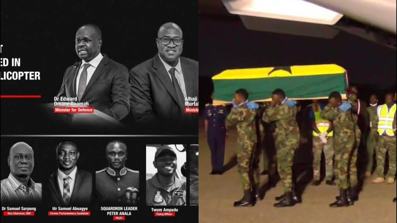 Obuasi Helicopter Cr&aacute;sh: Rem&aacute;ins Of Omane Boamah, Murtala & 6 Others Arrived At Mortuary
