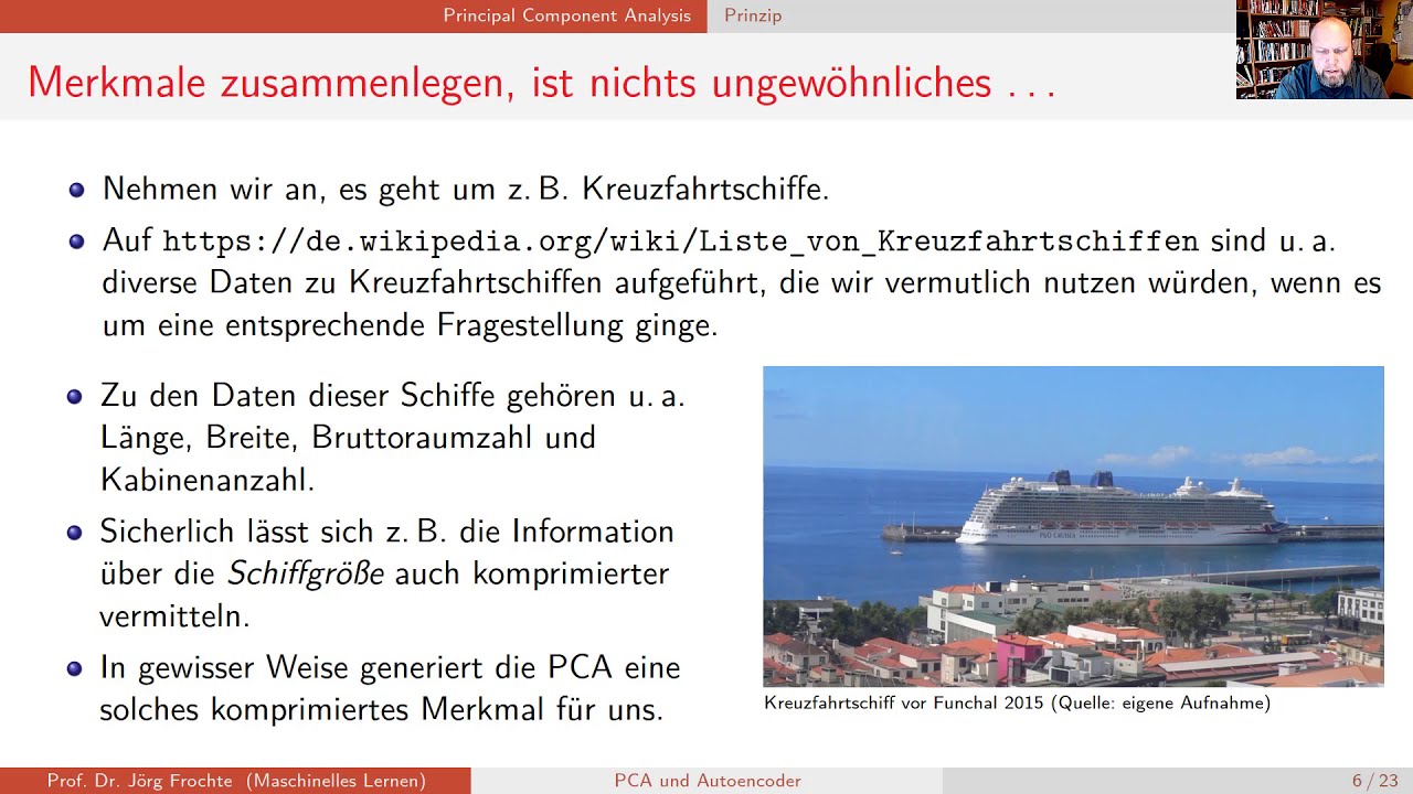 Maschinelles Lernen -- PCA bei der Vorverarbeitung von Daten