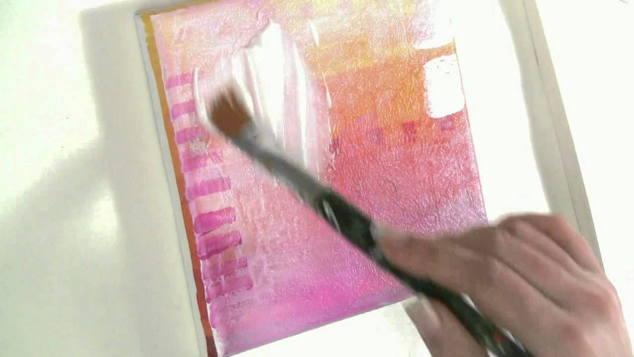 Malen lernen mit Acryl: Thema Collage und Transfertechnik auf Leinwand