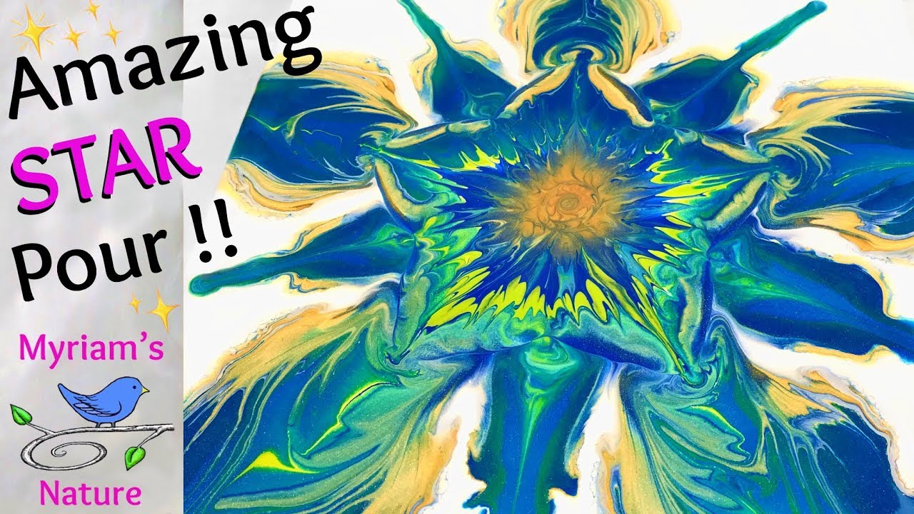 77] ⭐️ STAR Acrylic Pour Step by Step ⭐️ No Silicone, No Torch ⭐️ Fun, NEW technique - DecoArt