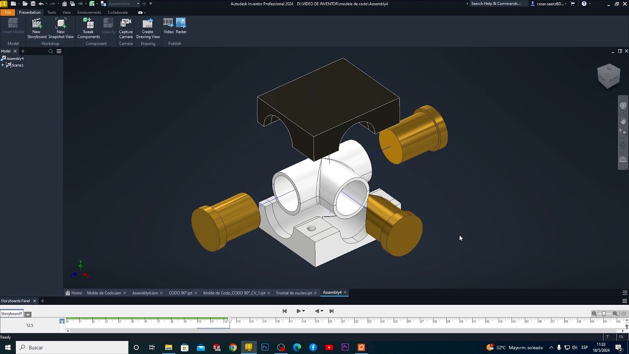 DISEÑO DE MOLDES CON AUTODESK INVENTOR PARTE 4