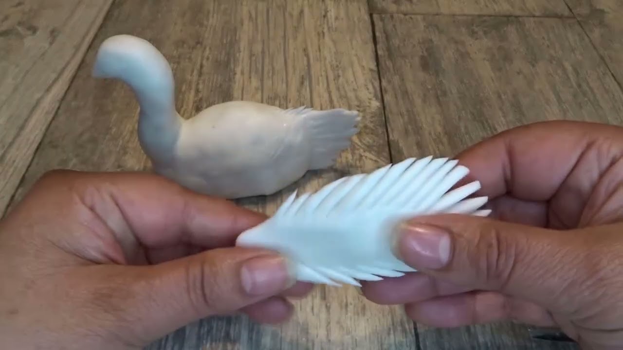 💕MIRA!!! Que Facil Es Hacer Un Ganso Con Masa Flexible Sin Moldes y con pocos materiales