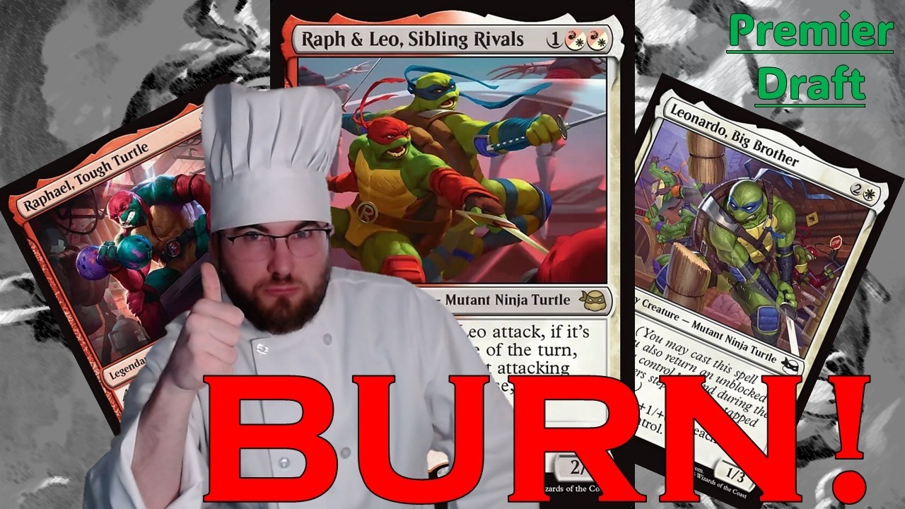 NEVER GIVE UP ON TURTLE AGGRO! Who needs bombs when you have burn?! | TMNT Draft | MTG Arena