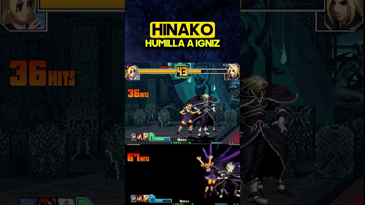 HINAKO HUMILLA A IGNIZ en KOF 2001🔥                #kof2002plus #tas