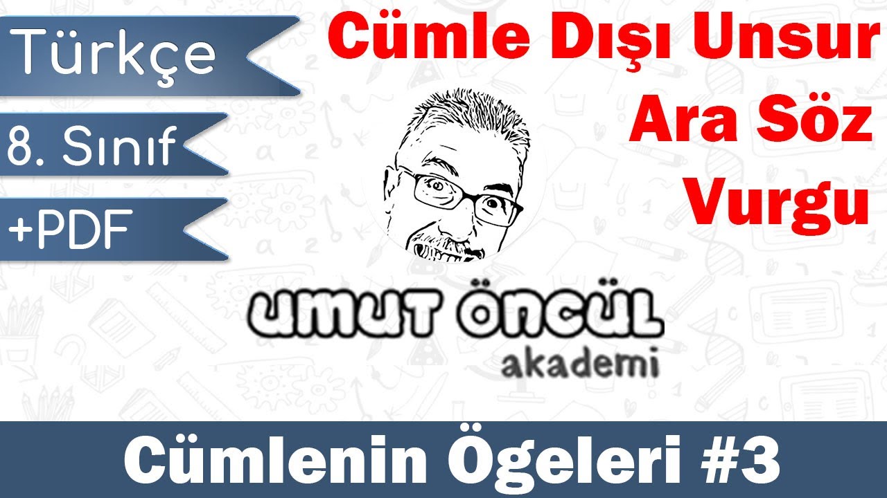 Türkçe | 8.Sınıf | Cümlenin Ögeleri #3 | Ara Söz | Cümle Dışı Unsur | Vurgu