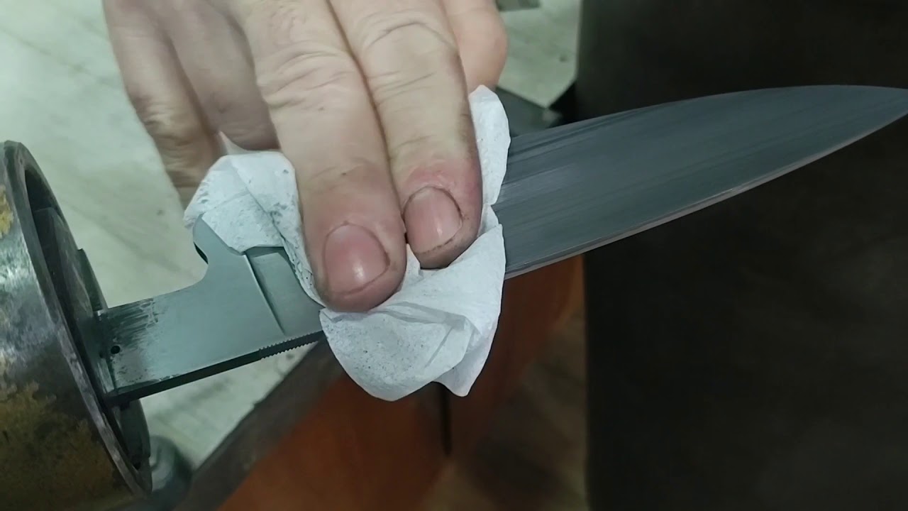 Acabamento acetinado - passo a passo da faca por desbaste - Parte 7