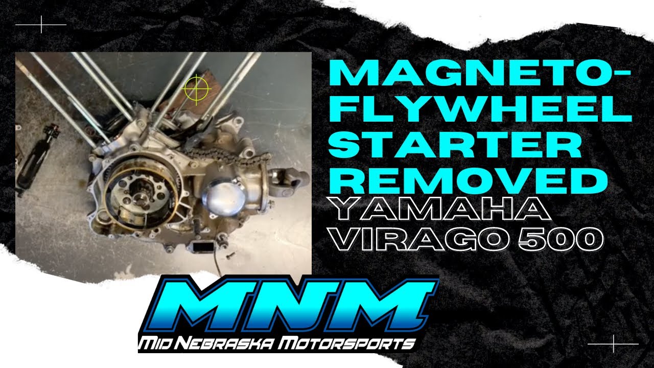 Yamaha Virago 500 V-Twin XV500 Stator / Magneto - Flywheel Starter removed - link below!