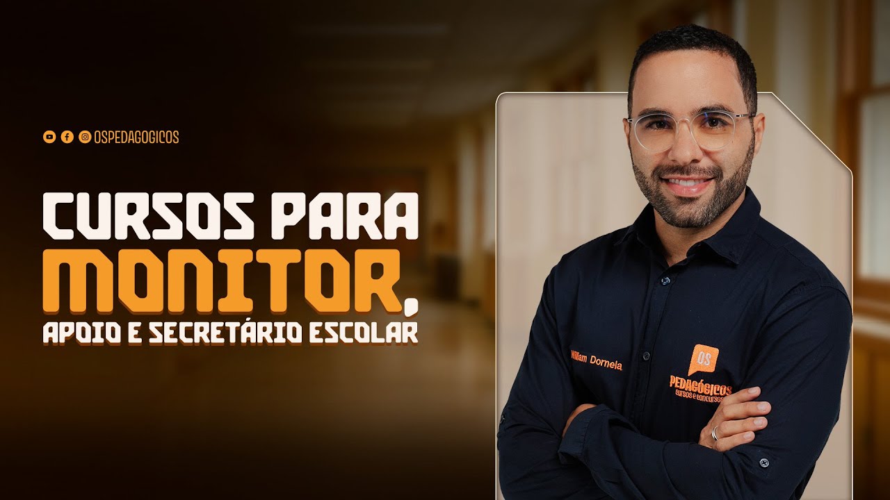 Concursos para Monitor, Apoio e Secretário Escolar - PPGE | William Dornela