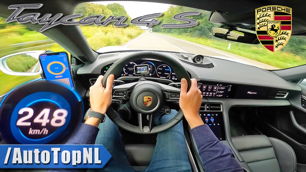 PORSCHE Taycan 4S Cross Turismo | TOP SPEED on AUTOBAHN by AutoTopNL