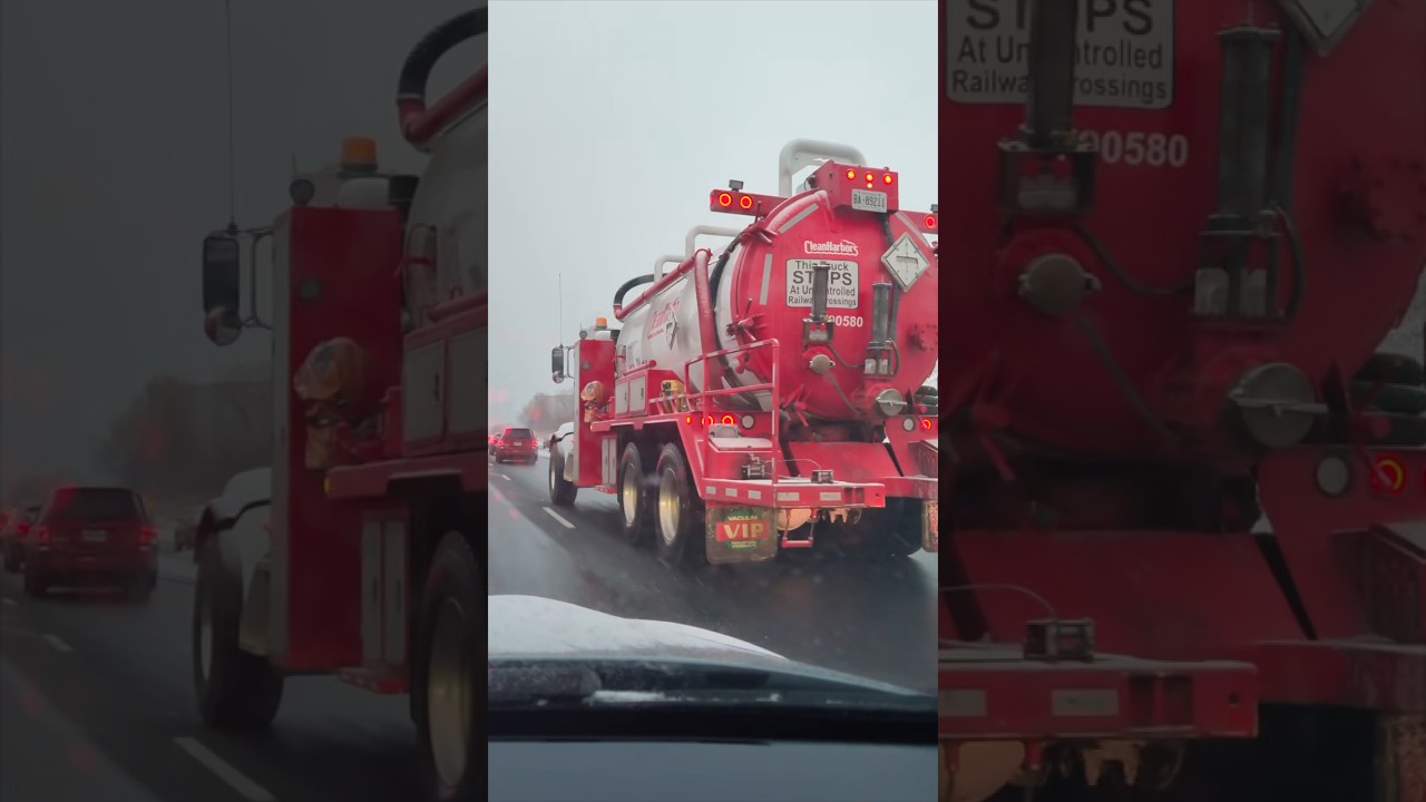 Hydro Vac Truck Driving  #trucks #bigwheels #viralshorts #TeddyVision