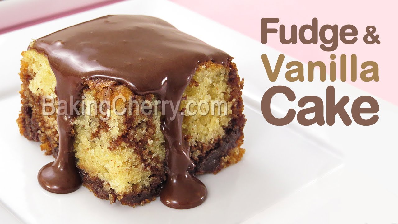 CHOCOLATE FUDGE VANILLA CAKE with Chocolate Ganache | Soft and Fluffy Cake Recipe | Baking Cherry