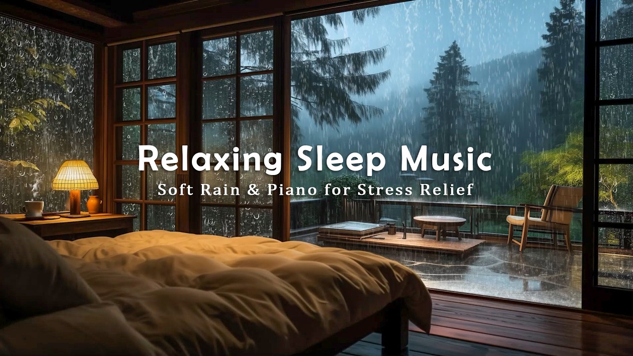 Deep Sleep Piano & Soft Rain | Peaceful Healing Music to Calm the Mind and Body
