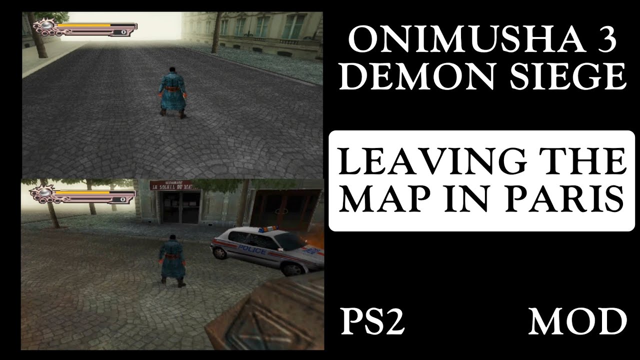 Leaving The Map In Paris in Onimusha 3 PS2 MOD [ Secrets of Onimusha ]
