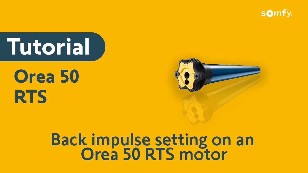 HOW TO: Set the back impulse on an Orea 50 RTS motor