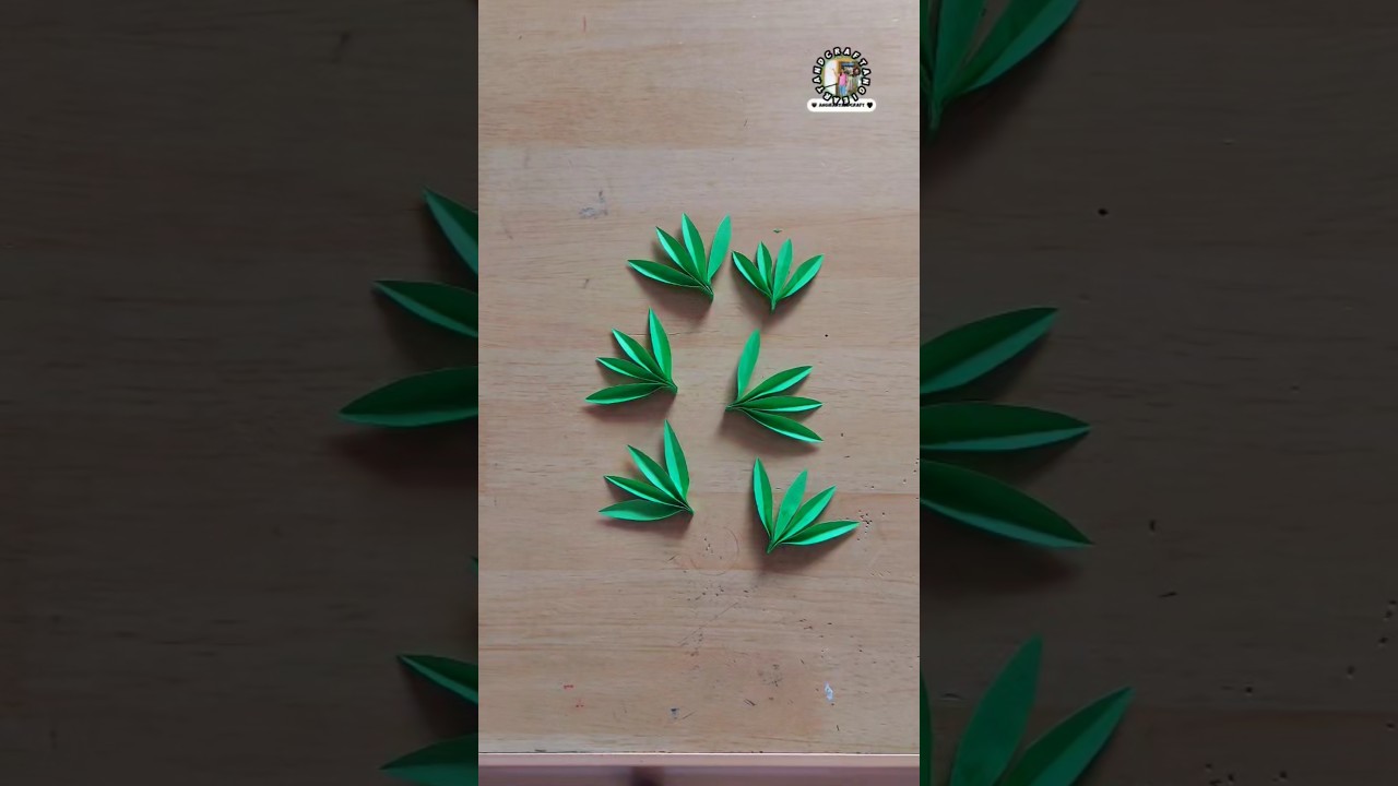 Easy Diy Green Paper Leaf|How to make paper leaf 