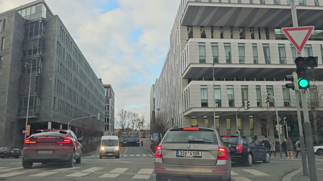 🚗 Praha Žižkov → Praha Libeňský ostrov | Klidná jízda autem | 4K | Bez komentáře