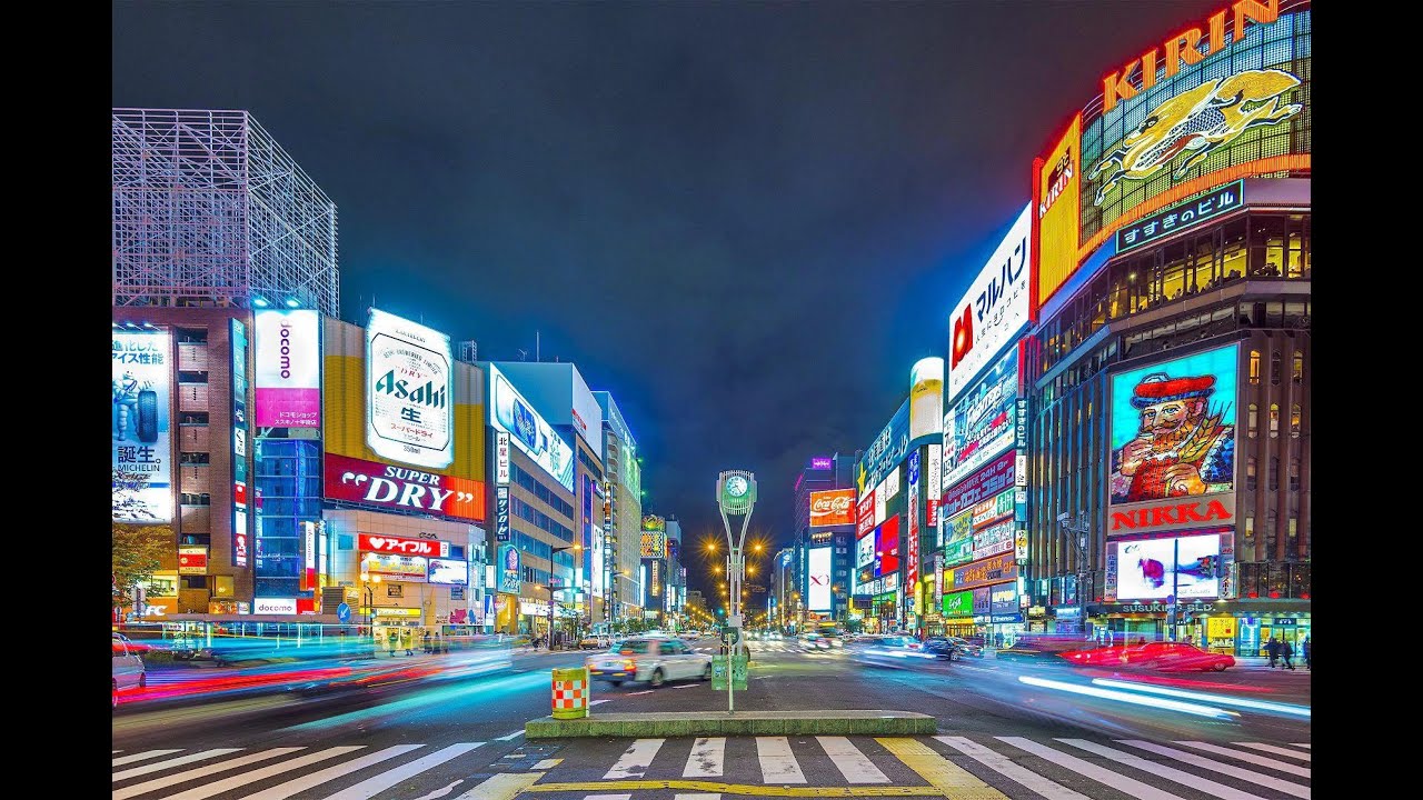 Winter holidays in Susukino, Sapporo. Hokkaido is an amazing place to have a wonderful holidays.