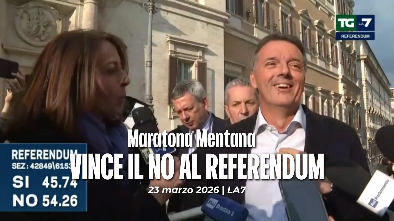 Renzi alla Maratona Mentana commenta la vittoria del NO al Referendum costituzionale