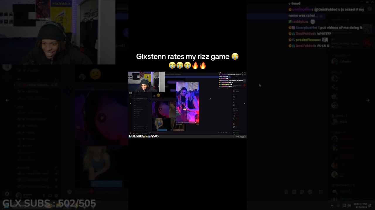 Glxstenn rates my rizz 😭😭😭🔥 #youtubeshorts #shorts #rizz #tiktok #twitch ✨