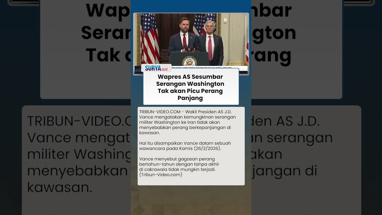 Wapres AS Pastikan Serangan Militer Washington ke Iran  Tak Berkepanjangan