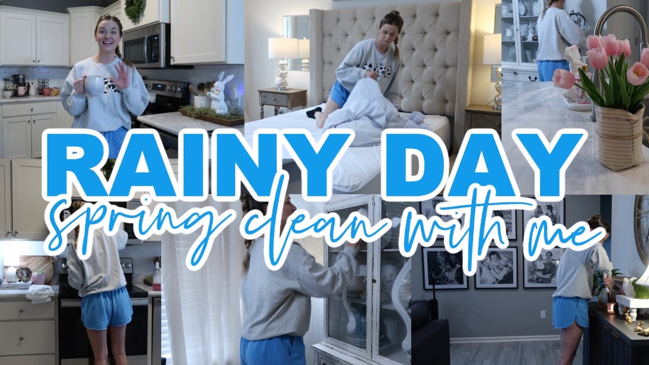 RAINY DAY SPRING CLEAN WITH ME | SPRING CLEANING MOTIVATION | Lauren Yarbrough