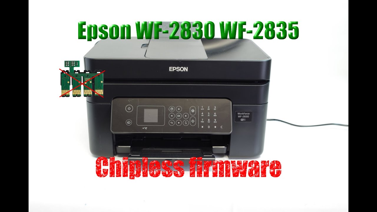 How to make your Epson WF-2830 WF-2835 accepting any cartridge even without chip. Chipless Firmware