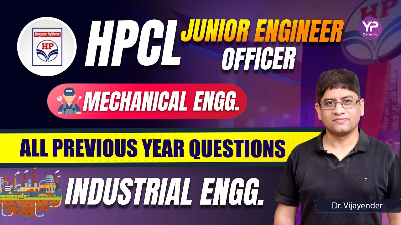 All Previous Year Questions Industrial Engg. for HPCL Junior Enginerr Officer | Mechanical Engg.