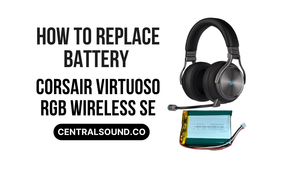 Как заменить аккумулятор в игровой гарнитуре Corsair Virtuoso RGB Wireless SE #corsairgaming #diy...