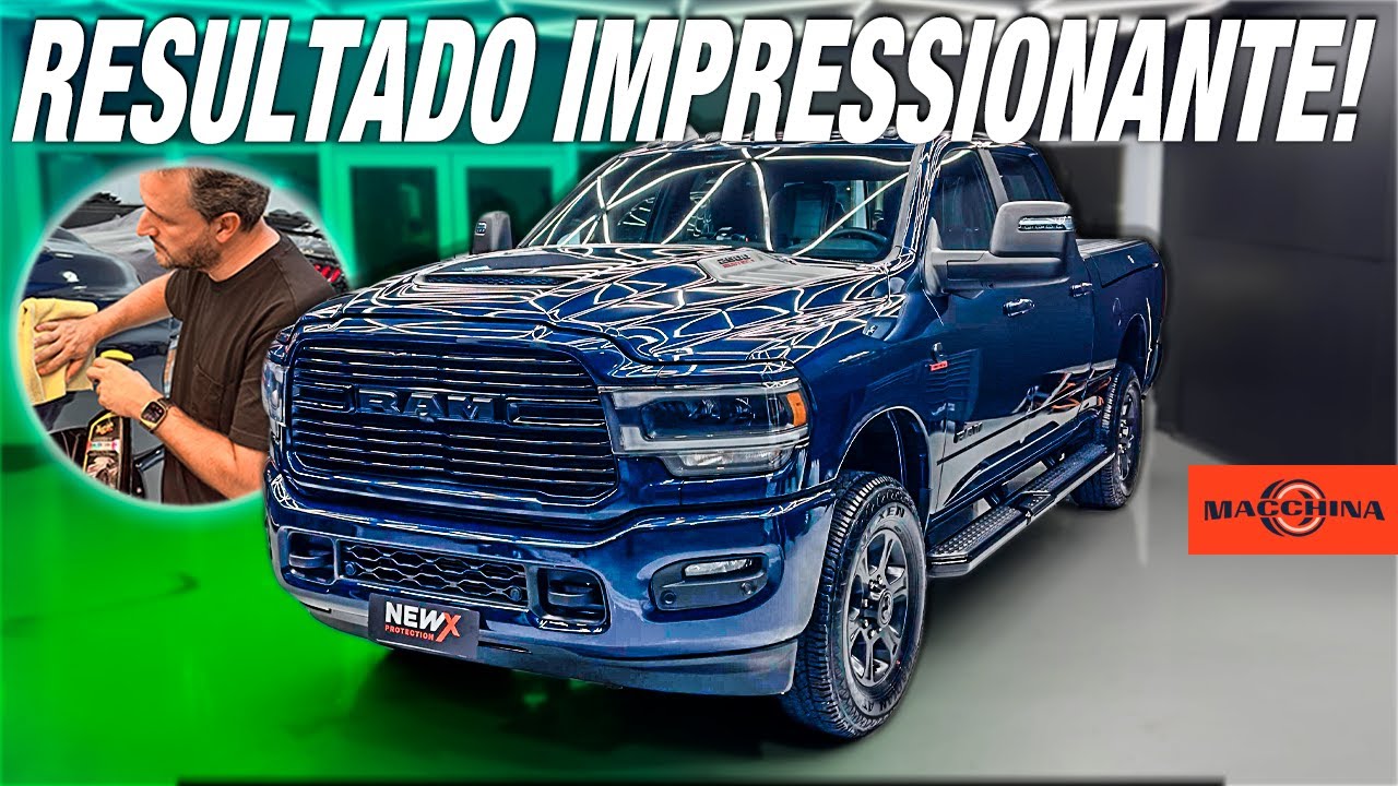 Trato na pintura com Meguiar’s e PPF top da NewX! Ram 2500 no brilho!