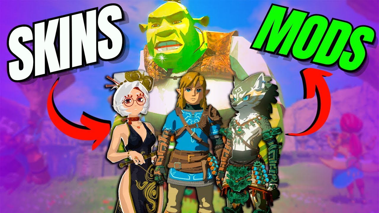 MODS ZELDA Tears of the Kingdom (SKINS)🥒Y como ACTIVAR VARIOS MODS a la Vez🥒Mods Toftk