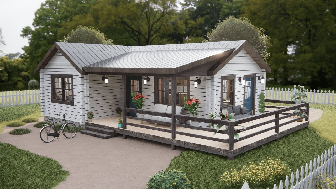 🏡 Amazing Small House Design (7x9 M/23x31ft) 2 Bedrooms | Tiny Modern House with Cozy Patio