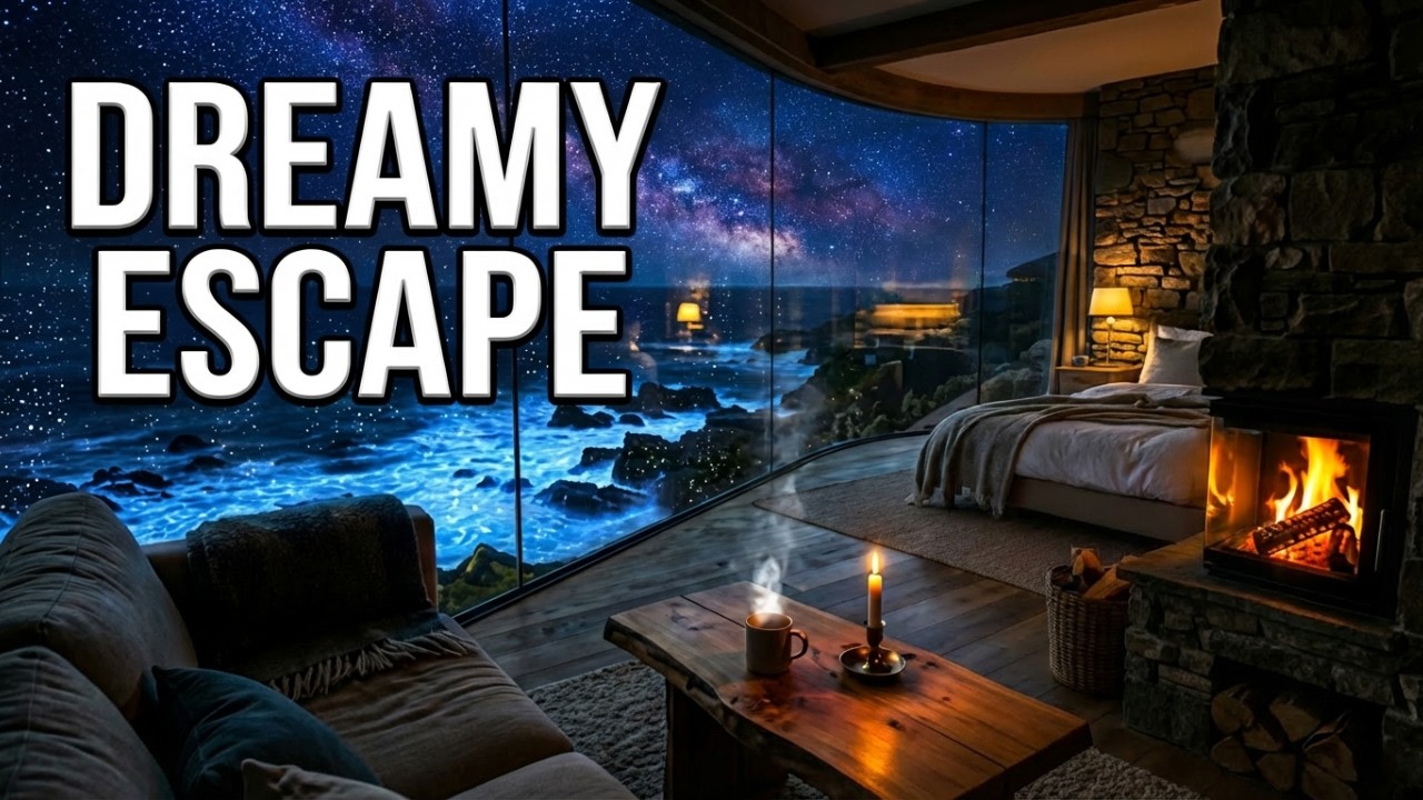 Drift Off: Cozy Fire & Soothing Rain | 10 Hours