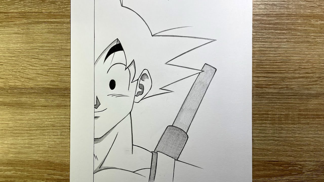 Comment dessiner Goku facilement | Tutoriel dessin au crayon étape par étape