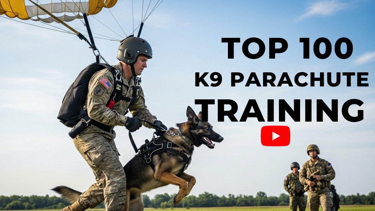 Top 100 Military Dog Airborne Training #k9 #k9training #army #k9skydiving #servicedog