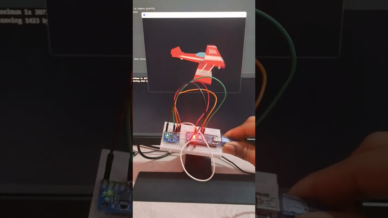 MPU 6050 3-Axis Accelerometer and Gryoscope 3D visualization. #arduino #mpu6050 #music
