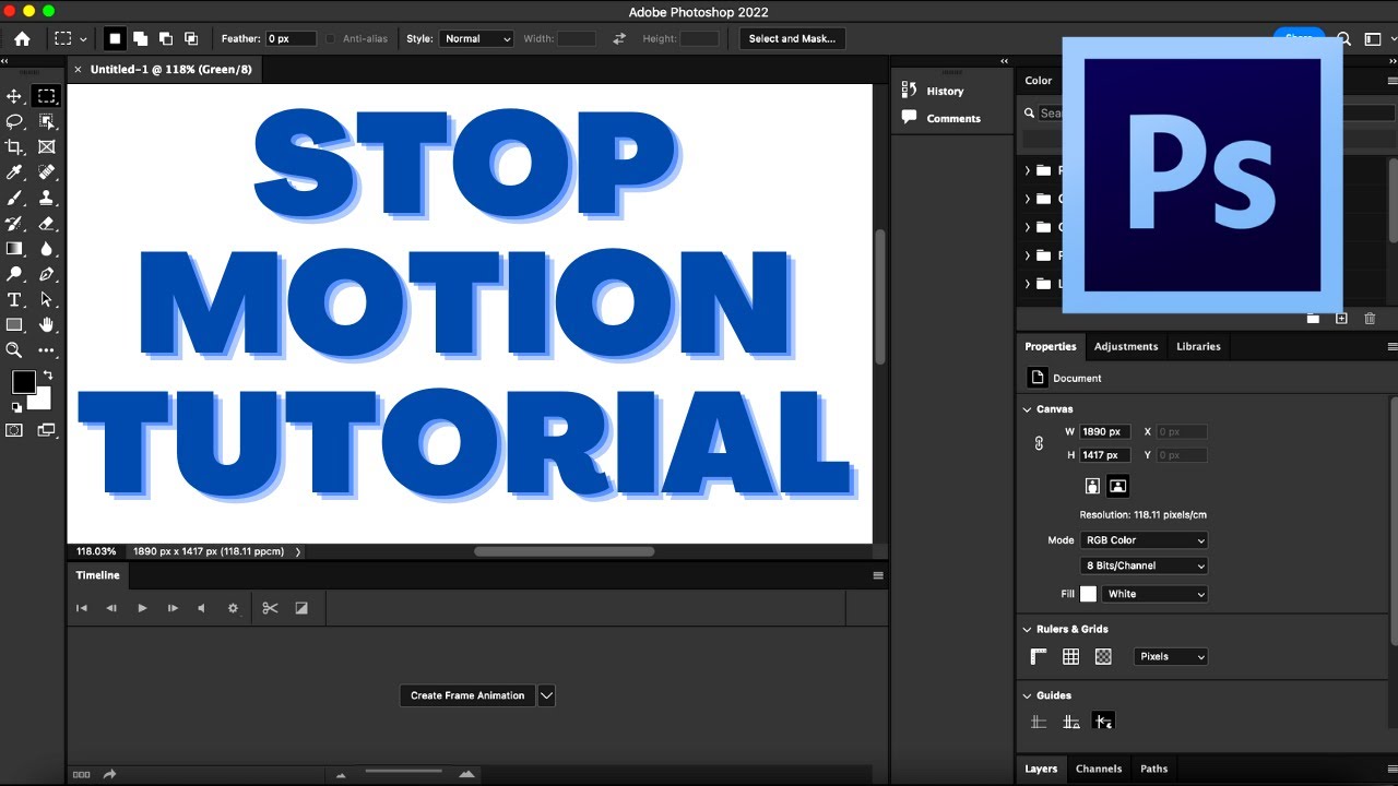 Урок по покадровой анимации в Photoshop 2022