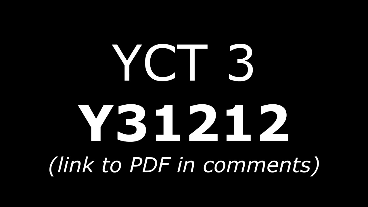 Y31212 Test YCT 3 Chinese Test for Kids