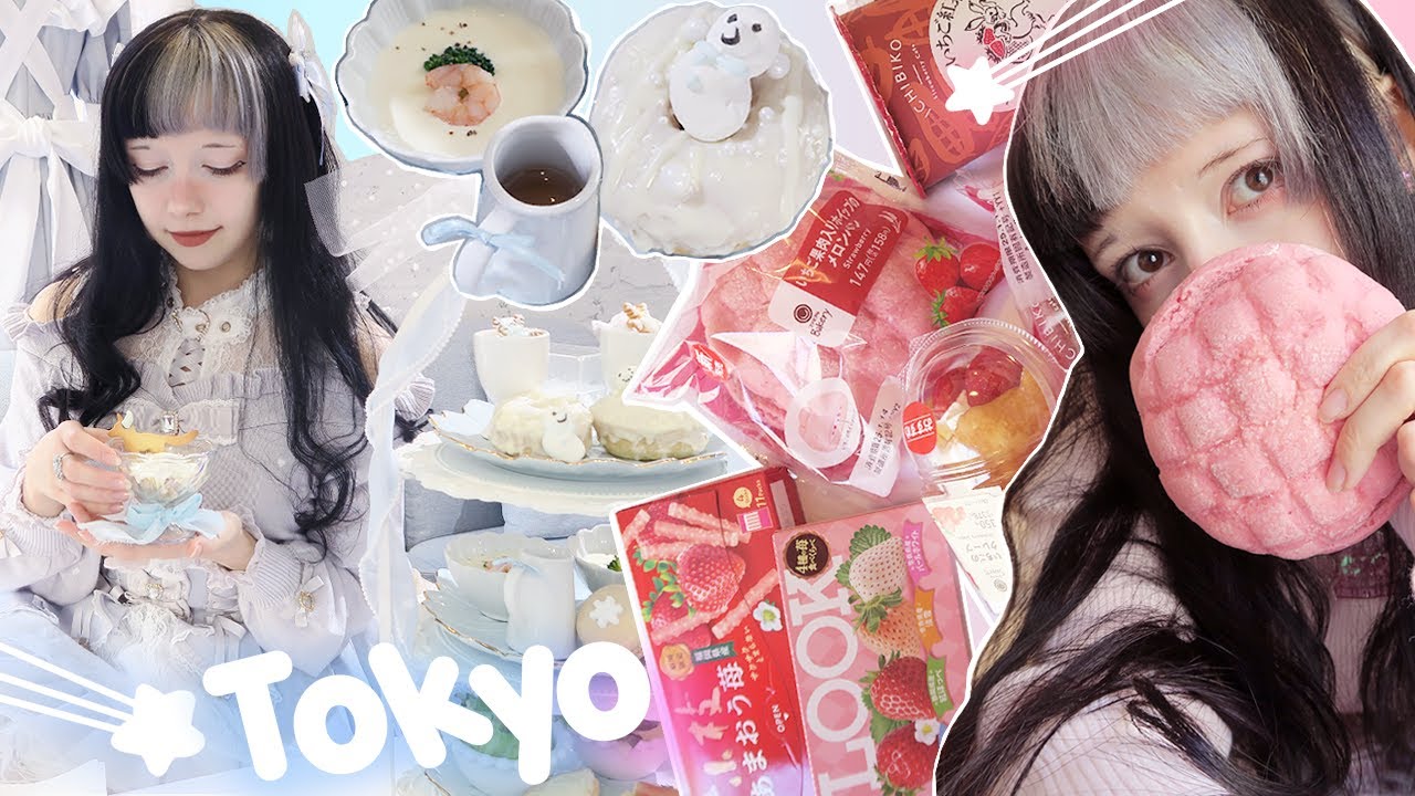 A beautiful afternoon tea & trying strawberry conbini items ♥ Tokyo in January ♥