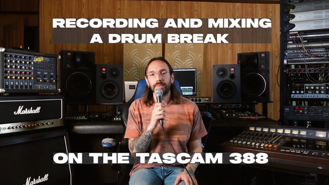 Tascam 388 Drum Recording - Start to finish with Analog Mix