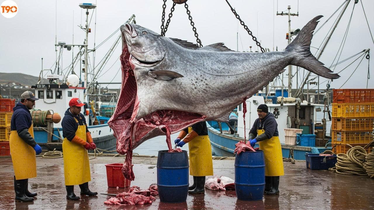 Cá Opah Khổng Lồ - Ngư Dân Bắt Và Chế Biến Nó Ngay Trên Cảng Biển Như Thế Nào?