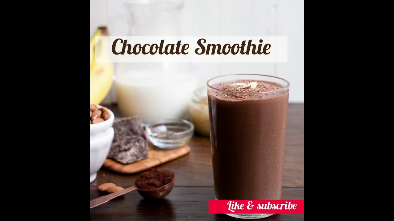 Healthy dark Chocolate smoothie makes you full all day--dairy free --gluten free --for diet 🍫🍫